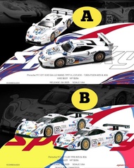 #Sparky × TinyA. YCOMBO64022 Porsche 911 GT1 EVO 24h LE MANS 1997 H.J.STUCK - T.BOUTSEN #25 & #26 (T