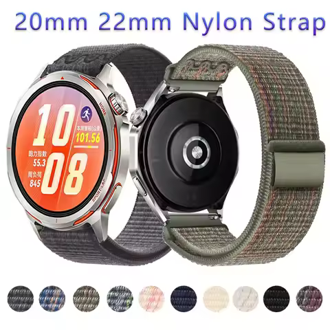 20/22mm Nylon Strap For Huawei Watch GT Runner 2/5/GT6-5-4 Pro 46mm Needlework Bracelet Wristband Am