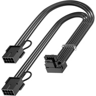 Kabel Penyesuai Kuasa Super Bangfun 16Pin GPU RTX 4070 90 Darjah, PCIE 5.0 16Pin Male ke 2X8Pin Pere