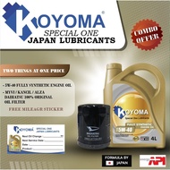 100% ORIGINAL DAIHATSU MIRA L2 L5 , PERODUA MYVI 05y-2017y , ALZA OIL FILTER + KOYOMA 5W40 FULLY SYN