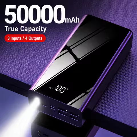 2027 New Power Bank 50000mAh 30000mAh 20000mAh 10000mAh for IPhone Android Phone High Quality and La