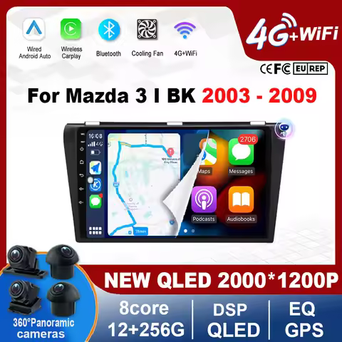 Android 16 Car Radio Touch Screen For Mazda 3 I BK 2003 - 2009 Multimedia Video Player Navigation GP