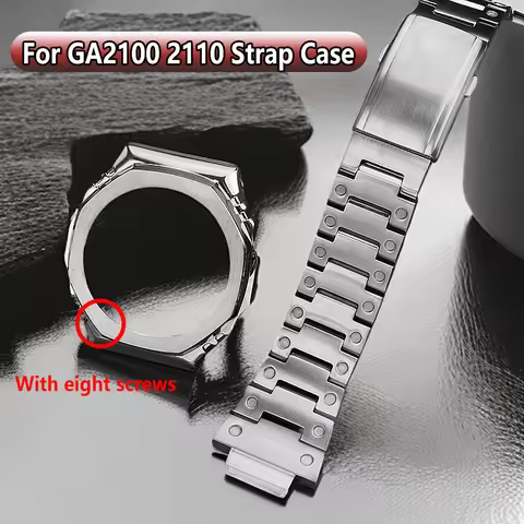 Modified bezel watch strap for Casio G-Shock GA-2100 stainless steel watchband metal case ga2100 ga2