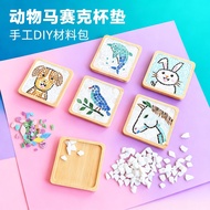 Handmade diy Material Package Mosaic Coaster Crafts Creative Production Handicrafts Students Childre