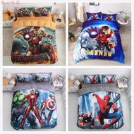 鋼鐵人床包組 托尼 蜘蛛人 床包 被套 床單 枕套 美國隊長 復仇者聯盟 雙人床包 單人床包組~淘好貨