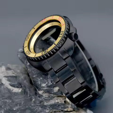 Black Turtle Abalone Dive Case With Stainless Steel Bracelet Fit Japan NH35 NH36A 7S 4R Movement Des