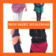 Mini Skirt Pendek Wanita Tutup Punggung Muslimah Halfmoon Skirt Women Aurat