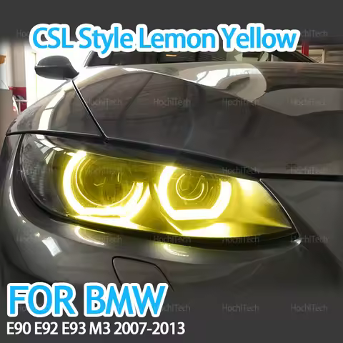 Lemon Yellow Daylight Angel Eyes CSL Style for BMW 3 Series E90 E92 E93 M3 Coupe Cabriolet 07-13 Day