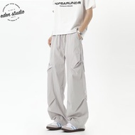 Edenstudio COD American tracksuit man baggy Loose Fashion Straight Cut baggy pants men Casual Wide L