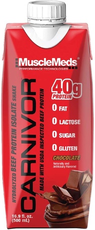 ▶$1 Shop Coupon◀  MuscleMeds Carnivor Ready to Drink Protein, Chocolate 16.9 Fl Oz (Pack of 12)