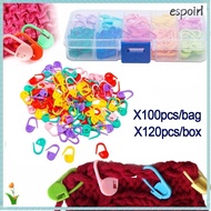 ESPOIR 100/120PCS Crochet Hook kits DIY  Markers Locking  Tools Needle Clip