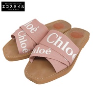 Chloe Woody 女士平底涼鞋，粉紅色，35碼（二手）