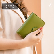Alona Leather Lotus Wallet - Dompet Lipat Alona Kulit Sapi Asli