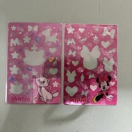 全新 不拆售 包平郵 絕版 中古 迪士尼 Disney card 鏤空膠片 筆記 文青 可愛 手作 手工 diy  創意 壓圖紙 米妮 Minnie the mouse 富貴貓 The Aristoc