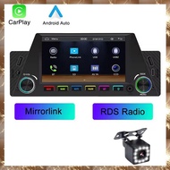 1 Din 4.7inch Car Radio Wireless Carplay Android Auto Mirrorlink RGB BT USB Type-C Charging FM Stere
