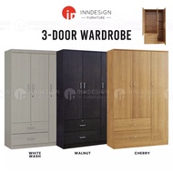 [READY STOCK] 3 DOORS WARDROBE / STANDALONE WARDROBE /OPEN WARDROBE (FREE DELIVERY AND INSTALLATION)