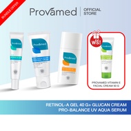 Set : Provamed retinol a gel 40g & Provamed Derma glucan-ceramind 50 ml. & Provamed Pro-Balance 40 m