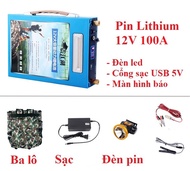 Pin lithium 12V - 100Ah - Pin lithium 12V - 100Ah - Tây Nguyên Shopping phụ kiện chuyên dành cho xe 