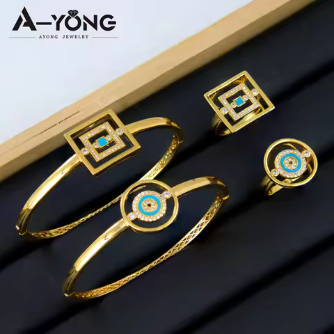 Luxury Dubai Gold Color Cuff Bracelet 21k Gold Plated Italian Fashion Cuff Bangles Saudi Women Event