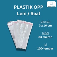 OPP Seal Plastic Glue 3 x 16 cm (33 micron) plastic packaging