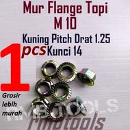 Flange Nut M10 Yellow P1.25 Key 14 M10 Cap Nut/