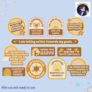 Boho Daily Self Affirmations Sticker Pack For Tumblers, Laptops, Planners EC-1365
