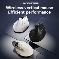 Monster Ergonomic Vertical Wireless Mouse, Dual Mode 2.4G Wireless & Wireless Connection Multi Devic