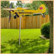 [New] 3D Plane Weather Vane Creative Chic Metal Airplane Garden Weather Vane Plug Decor Anti-corrosi