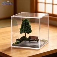 [vsrhkq] Miniature Diorama Display Case Dustproof Cover 1/64 Collectibles Showcase DIY Craft Ornamen