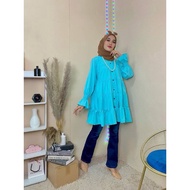 Blouse Mini Dolly | BLOUSE Bertingkat long sleeve  women fhasion muslimah  preggy mom