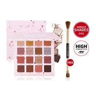 IMAGIC Phấn Mắt Quyến Rũ Miễn Phí Độc Ác Bảng Trang Điểm 16 Màu Phấn Mắt Mờ Làm Đẹp Mắt Kèm Cọ