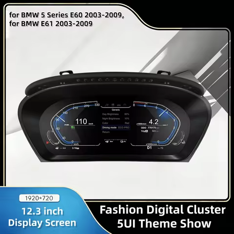 12.3 '' LCD Digital Dashboard for BMW E60 E61(2003-2009) CCC CIC system Car Instrument Cluster Panel