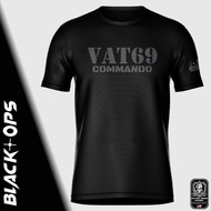 VAT69 Black Edition Tactical baju T-Shirt lelaki Printed, Unisex Fashion, Premium Quality