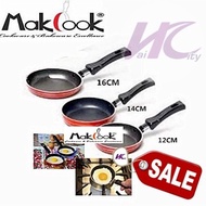 (HC) MakCook Zaffiro 12cm/14CM/16CM non stick mini fry pan | non stick cookware | kuali goreng telur