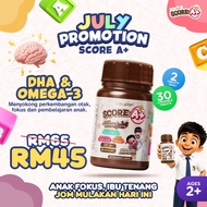 BabyPian Score A+ Vitamin Focus Minda - 30 Tablet Perisa Coklat Kurma Untuk Kanak-Kanak 2 Tahun Ke A