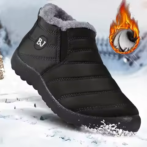 Women's Boots with Plush Platform, Women's Shoes, Waterproof Boots for Women, Fashionable Snow Boots