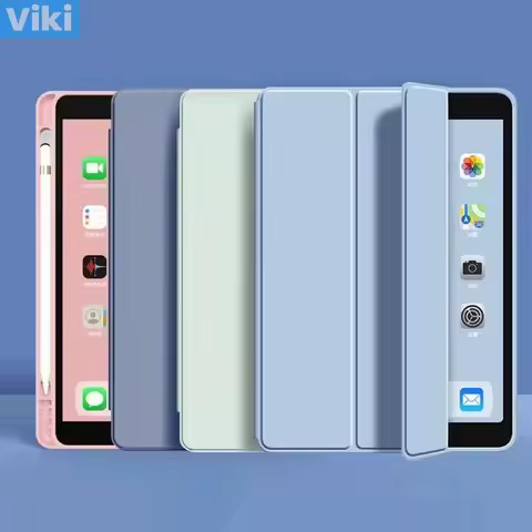 Case For Silicone With Pencil Holder iPad Air 13 Pro 12 9 11 10.5 10th 9th 8th Generation Mini 7 6 5