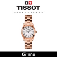 [Official Tissot Warranty] Tissot T112.210.33.113.00 Women's T-Wave Quartz Rose Gold Plated Steel Wa