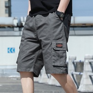 Ready Stock Cargo Short Pants Men Solid Color Slim Fit  Seluar Pendek Lelaki Cargo Pants Men Shorts Sport Pants Men Plus Size Plus Size Pants M-4XL