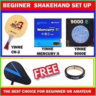 YINHE SET Promotion Yinhe CN-2 + Yinhe Mercury II + Yinhe 9000E FOR BEGINNER SET BAT AND RUBBER SET 