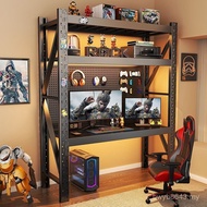 Style Gaming Table Shelf Simple Storage Rack Empty Study Table Shelf Under Bedroom Desktop W9RU