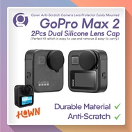 Lens Cap (2pcs) for GoPro Max 2 Protective Cover Lens Cover for GO PRO MAX2 ii Silicone Case