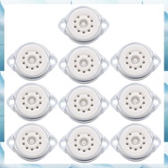 [G V W E] 9pin Ceramic Vacuum Tube Socket Base 10PCS Chassis Mount for 12AX7 ECC82 6922 EL84 6DJ8 12