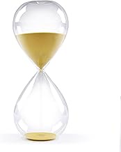 Sand Timer, 60 Minute Sand Timer, Gold Sand, Glass Decorative Hourglass, 1 Hour - Large Hourglass fo