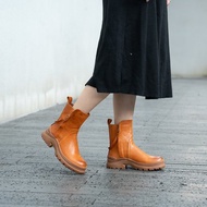 馬丁靴雙拉鏈厚底短靴