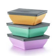 Tupperware Zen Square Small JAPANESE mini square food storage keeper zen small 200ml mini container