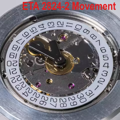 NEW ETA 2824-2 Automatic Mechanical Movement ST2130 Mod Replacement PT5000 Mechanism Silver Movement