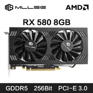 MLLSE AMD RX 580 8GB 2048SP Graphics Card Video Card GDDR5 256Bit PCI-E 3.0 ×16 8Pin Radeon GPU Rx 5