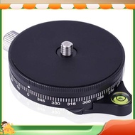 etheCamera Pan Base With  Style Plate, 0.95Cm  Aluminum Panoramic Ball Tripod Head With Bubble Level