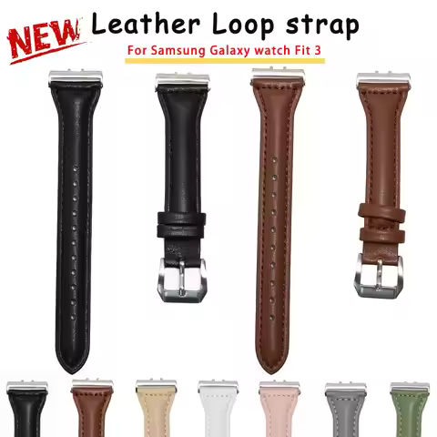 For Samsung Galaxy Fit3 Leather Strap for samsung galaxy fit 3 Watch Accessories Wristband Galaxy Fi